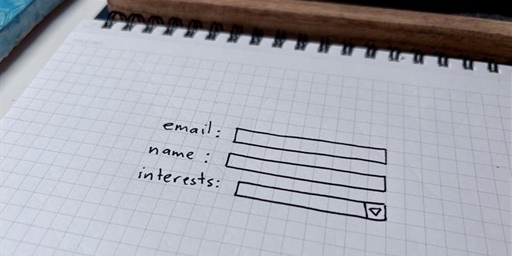 your custom web contact form might ask for email, name, and interests using fields from your CRM