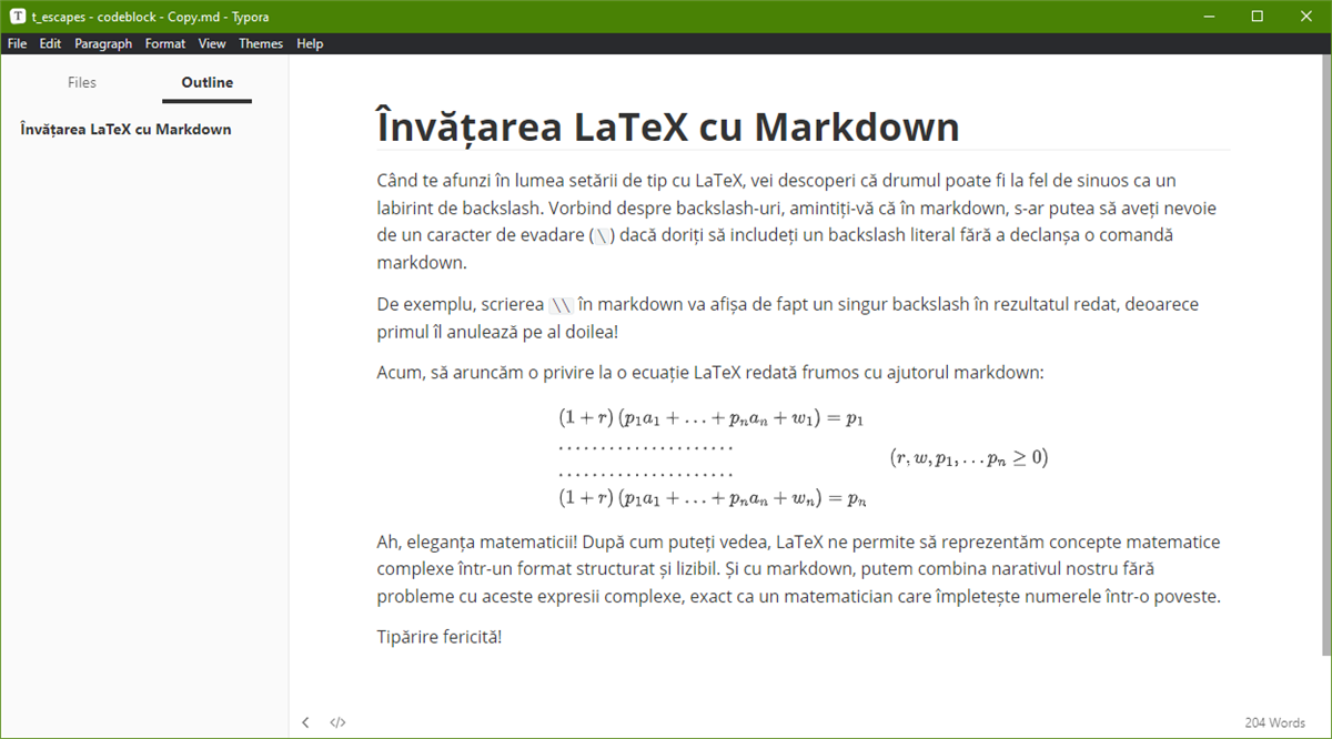 Screenshot showing the correctly translated file and the LaTex Match Equation still intact.