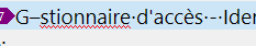 Screenshot of Trados project with misplaced correction. The letter 'G' in 'Gestionnaire' is highlighted instead of the hyphen.