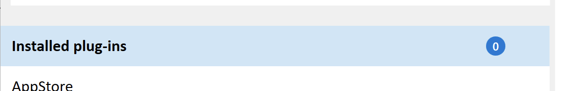 Trados software screen showing 'Installed plug-ins' with a count of 0, indicating no plug-ins are installed.