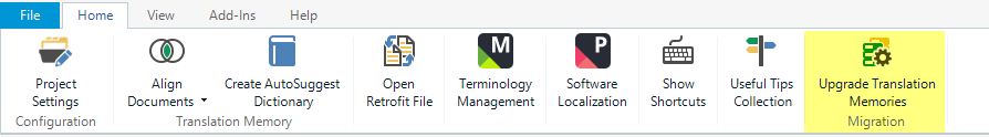 Trados Compatibility and Migration Power Pack add-on in the AppStore with a 'Free' tag and a download icon, highlighted with number 3.