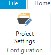 Close-up of the 'Project Settings' tab in Trados Studio's navigation menu.