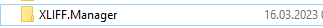 Screenshot showing XLIFF.Manager tab in Trados Studio with a date stamp of 16.03.2023.