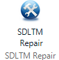 Icon of SDLTM Repair plugin with a blue wrench symbol, indicating a tool for repairing Translation Memories in Trados Studio.