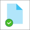 File icon with a green circle and white check mark, indicating the file is always available on this device.