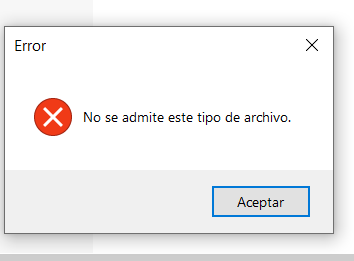 Error message in Trados Studio stating 'This file type is not supported.' with an accept button.