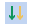 Icon of two vertical arrows, one green pointing down and one yellow pointing up, representing the Auto-scroll Source Document button in Trados Studio.