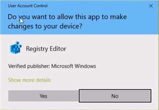 User Account Control dialog asking 'Do you want to allow this app to make changes to your device?' with Yes and No buttons.
