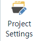 Icon for Project Settings showing a folder with a pencil and the text 'Project Settings' below it.