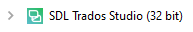 SDL Trados Studio icon with a label indicating it is a 32-bit version.