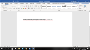 Screenshot of a Word document showing text with tracked changes, where the font and text size change after each edit.