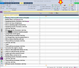 Screenshot of Trados Studio Ideas with a selected 'when' filter showing 3 instances of 'wWhen' highlighted in the text.