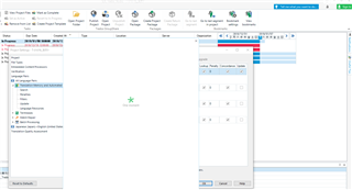 Trados Studio screenshot showing an error message in the login screen stating 'Last time you logged in with' followed by the user's account. A persistent 'One moment' message is displayed without proceeding further.