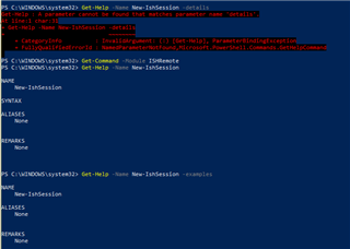 Command prompt showing error 'Get-Command : The term 'Get-Command' is not recognized as the name of a cmdlet, function, script file, or operable program.' after running 'Get-Command -Module ISHRemote'.
