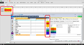 Screenshot of Trados Studio with an error message 'NOTIFY: Error Found' highlighted in red at the top left corner and a list of items numbered 1 to 10 with various colors indicating status on the right side.