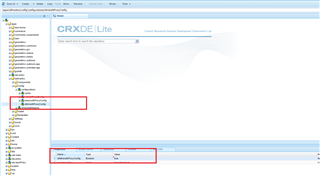 CRXDE Lite interface showing the selection of ntlmAuthProxyConfig node with its value set to true in the sdlmantrasdlws directory.