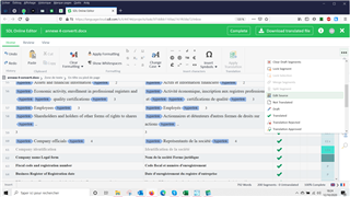 Trados Live interface showing the Home tab with a list of options available after clicking the 3 dots in the top-right corner, including the 'edit the source' option.