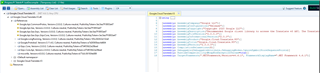 Error message in code editor stating compatibility issues between Google.Api.Gax.Grpc and Google.Cloud.Translate.V3 libraries.