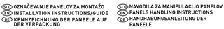 Screenshot of a Trados Studio project showing a PDF manual with text in three languages: English, German, and Slovak.