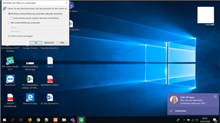 Trados Studio license request window on a desktop with the message 'Kann keine Verbindung zum Server herstellen' indicating a connection issue.