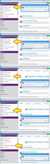 Trados Studio error logs showing multiple error entries with yellow warning icons and red error icons.