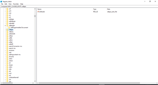 Screenshot of Windows Registry Editor displaying a list of file extensions. The .sdlppx extension is highlighted, showing no associated value in the 'Data' column.
