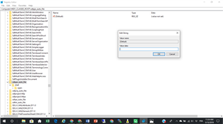 Screenshot of Windows Registry Editor showing .sdlppx extension with 'Data' column displaying 'value not set'. Edit String dialog box is open with 'Value data' field empty.