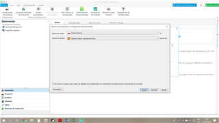 Trados Studio 2019 screenshot showing the 'Translate Single Document' dialog with an error message stating 'Please select a file to translate.' The 'Accept' button is visible but unresponsive.