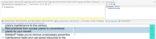 Trados Studio translation workspace showing no suggestions in the translation results field while translating a text segment.