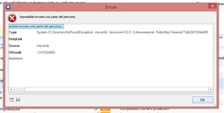 Error message in Trados Studio stating 'Impossible to find part of the path' with system.io.directorynotfoundexception details.