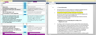Screenshot of Trados Studio showing the Target preview pane with text properly aligned and no visible errors or warnings.