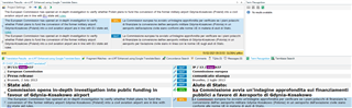 Trados Studio interface showing a translation memory results window with multiple entries, highlighting the use of Ctrl+2 to insert a machine translation result.