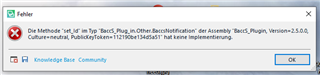 Error message window on Trados Studio stating 'The method 'set_UI' for 'Tag' type in 'TagEditorPlugin' for assembly 'Trados, Version=2.5.0.4, Culture=neutral, PublicKeyToken=1f1e7a1d8e4551df' has not been implemented.' with an OK button.