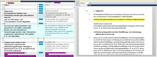 Screenshot of Trados Studio displaying the Source preview pane with misaligned text and a highlighted warning indicating a potential issue.