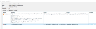 Trados Studio error message window showing 'Ambiguous match found' and 'Failed to execute pipeline' errors with file paths and exception details.