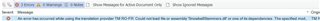 Error message in Trados Studio 2017: 'An error occurred whilst updating the translation memory: TM_RO-FR (Read-only).'