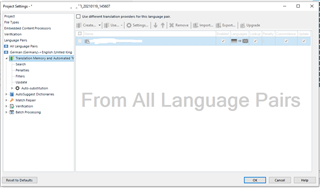 Project Settings, DE-EN