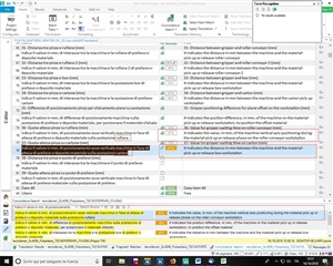 Screenshot of Trados Studio interface with Translation Memory settings in Italian, highlighting segments with yellow and green colors.