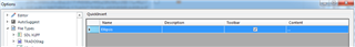 Trados Studio settings window showing a new QuickInsert named 'Ellipsis' with no description or value assigned.