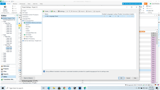 Trados Studio 2021 interface with an error message 'Cloud TM communication error: A connection problem occurred. It's possible the language cloud TM is not working.'