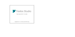 Trados Studio splash screen displaying version number 2021 SR1 - 16.1.6.4276.