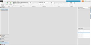 Trados Studio interface with the 'Accueil' tab active, showing an empty project list and no visible errors or warnings.