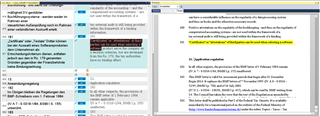 Trados Studio screenshot showing multiple error messages in red, indicating issues with segment 004 and missing translations.