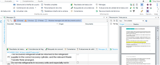 Trados Studio screenshot showing the 'Preview' panel on the right with the 'Origin' tab selected, but without any visible error message.