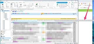 Trados Studio translation editor with a small triangle warning icon in the Translation Results window indicating an item with the same key already exists.