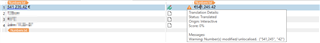 Trados Studio dropdown menu with 'Check numbers' option turned off to avoid errors.