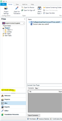 Screenshot showing Trados Studio with partially visible folderfile names highlighted, and an unticked box at the bottom for displaying all documents in all folders at once.