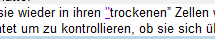 Screenshot of Trados Studio with the text cursor next to the incorrect quotation mark.