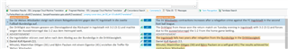 Close-up of Trados Studio interface highlighting the deletion of a comment in segment 1 and the cursor returning to that segment.
