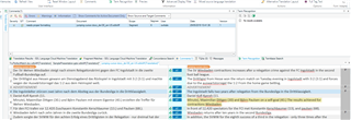 Trados Studio interface showing the cursor remaining in segment 8 after deleting a comment in a non-active segment.